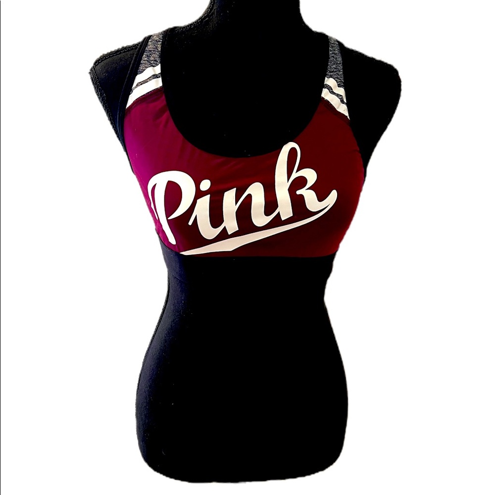 Pink sports bra